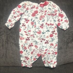 Carter's Floral Kids Footie in Red and White